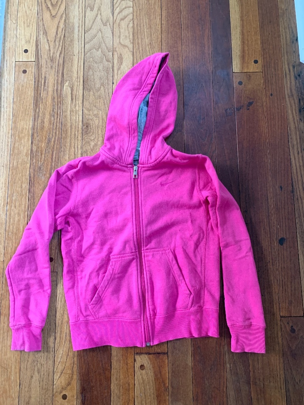 Nike pink sweatshirt, big kids size medium
